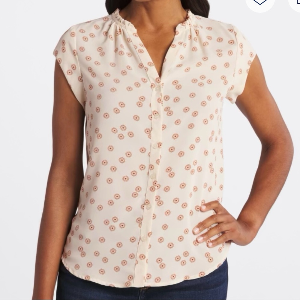 Thea Short Sleeve Button Down Blouse